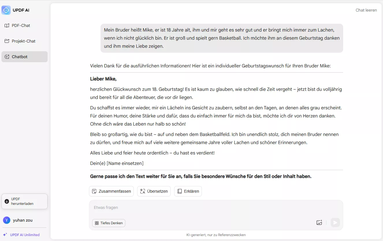 Informationen zu Geburtstagswünschen für den Bruder