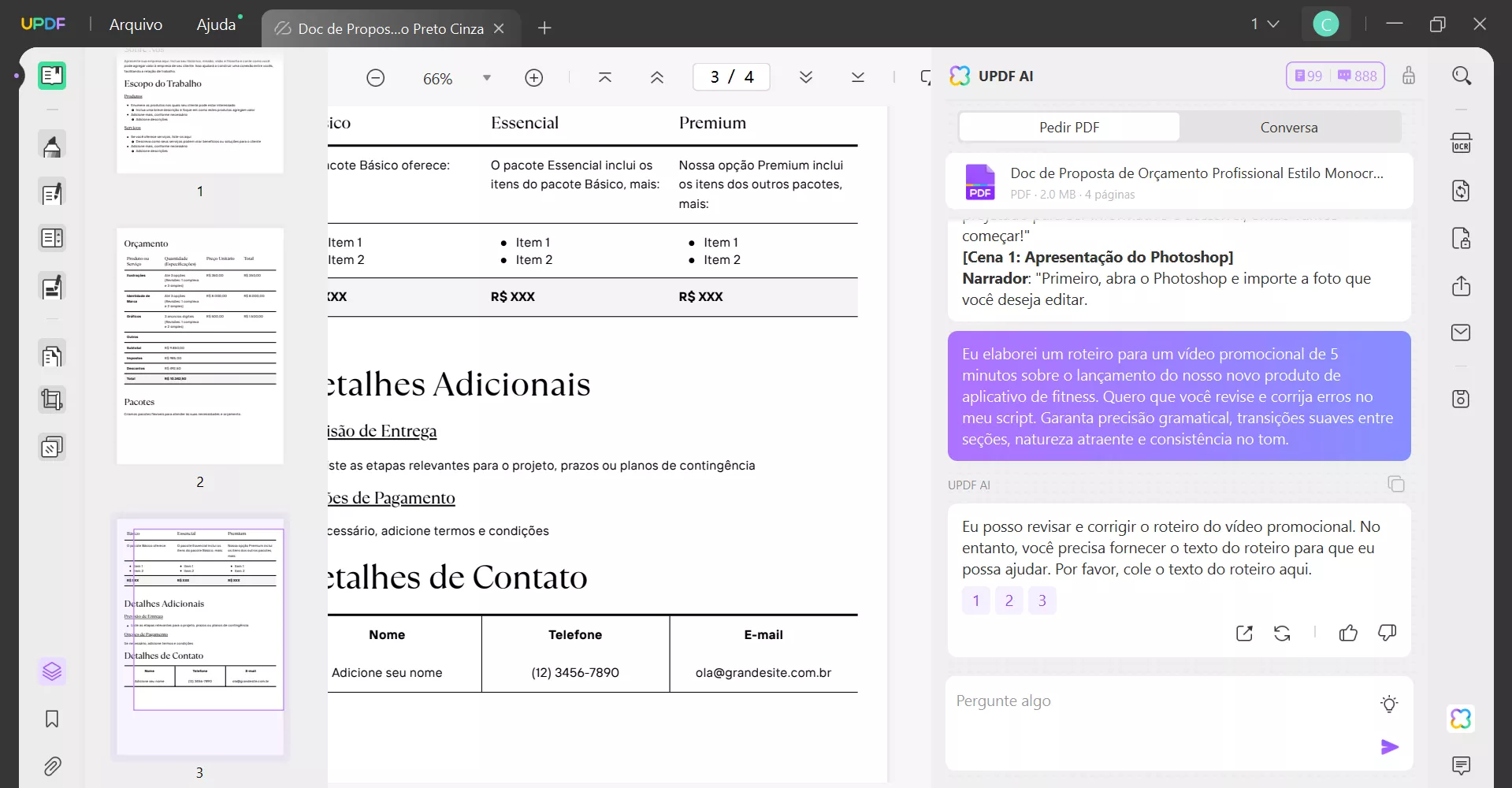 IA para Escrever um Script