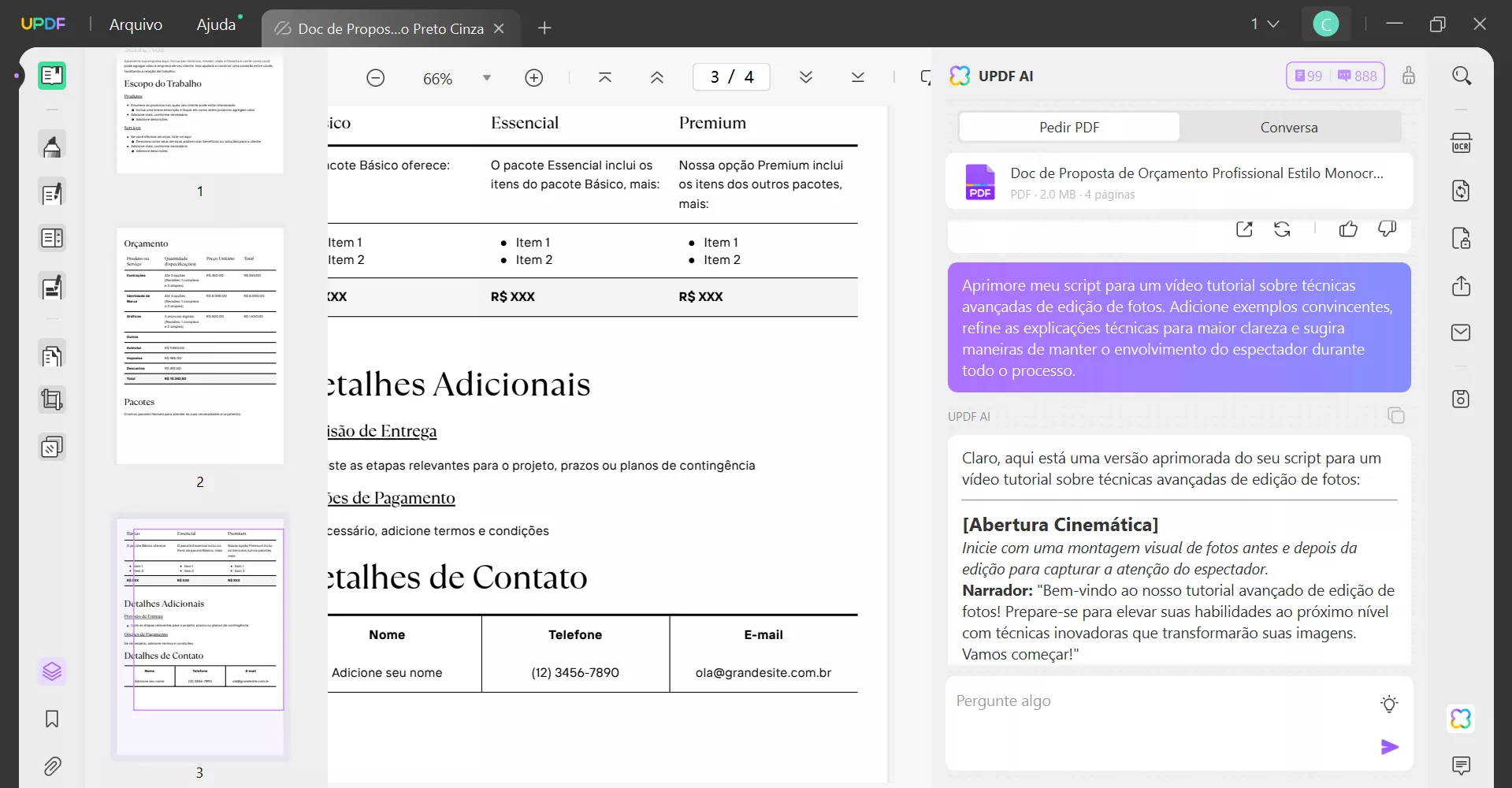 IA para Escrever um Script