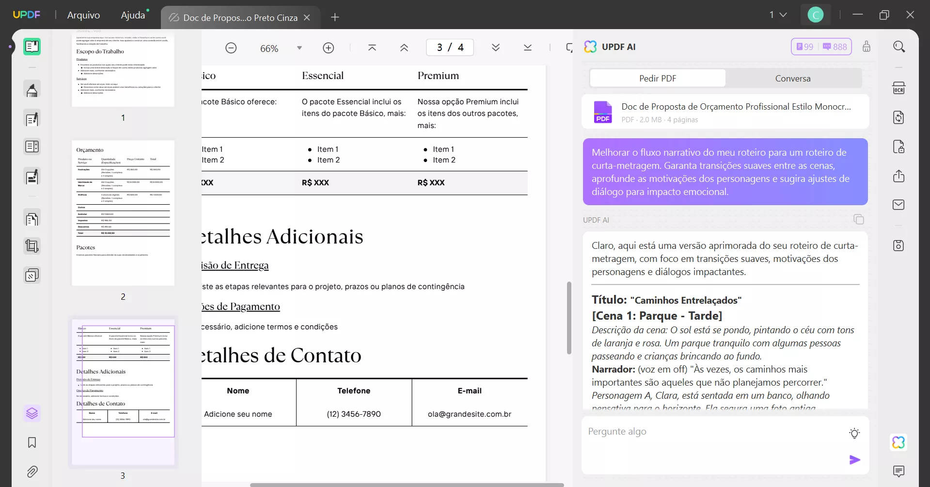 IA para Escrever um Script