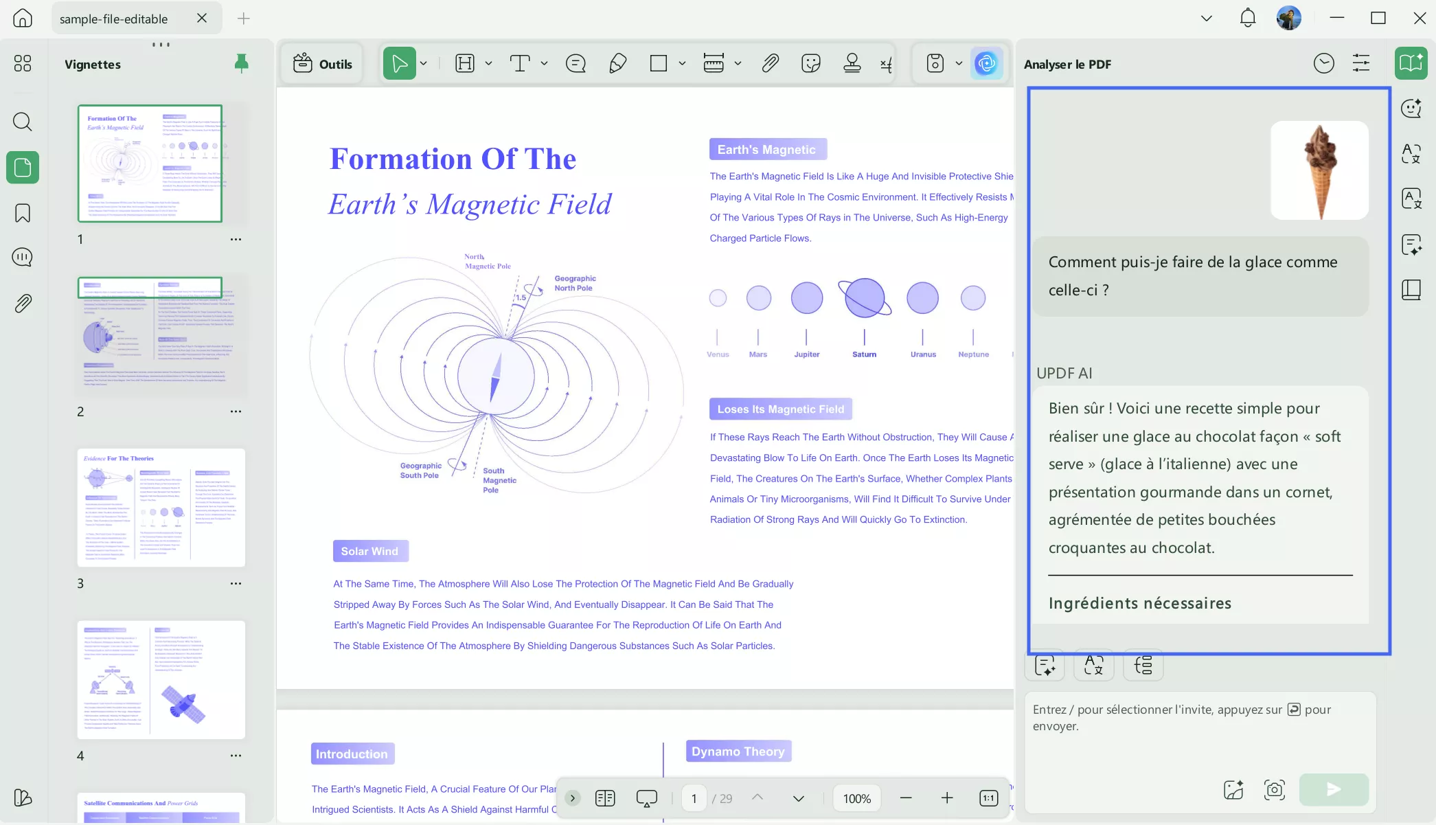 discuter avec l'image