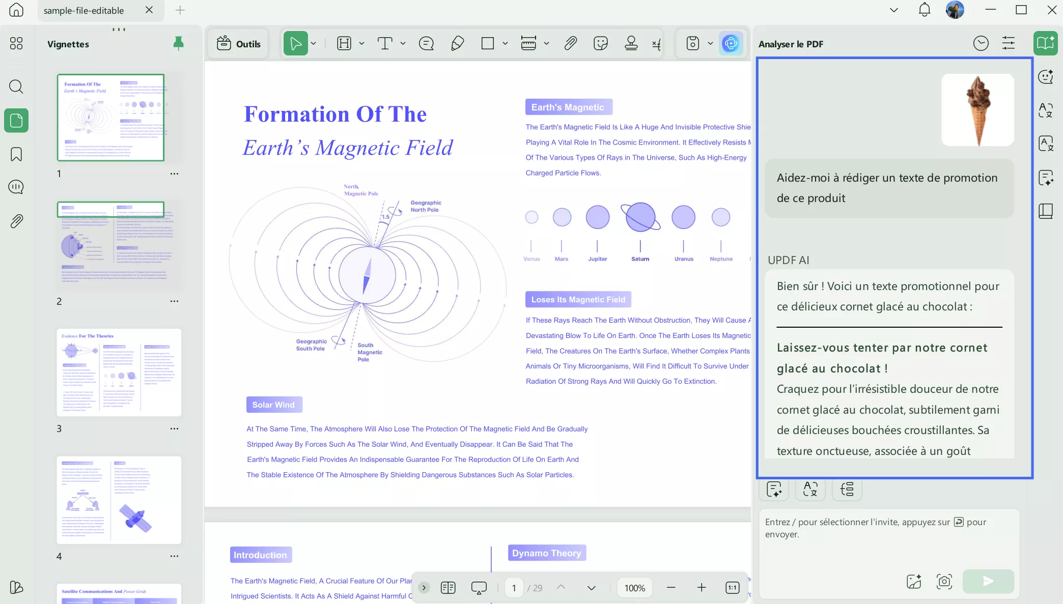 générer du texte pour l'image