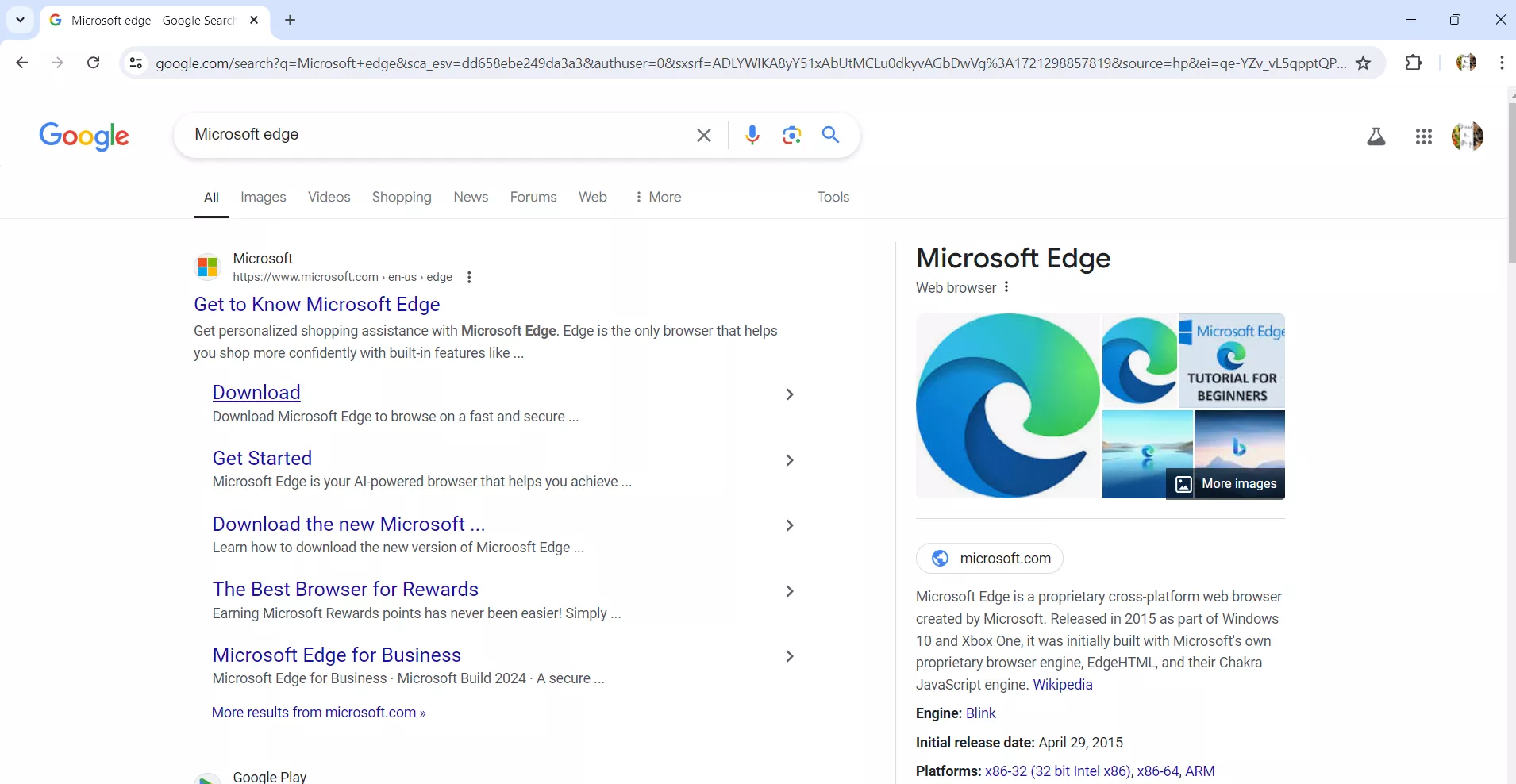 search for new browser