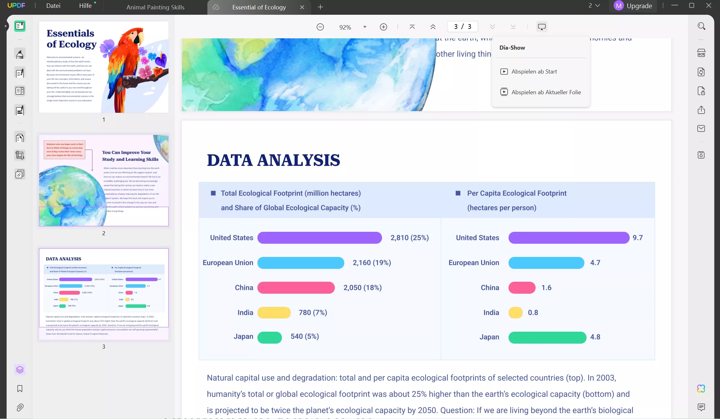 PDF in Canva Diashow-Modus in UPDF umwandeln