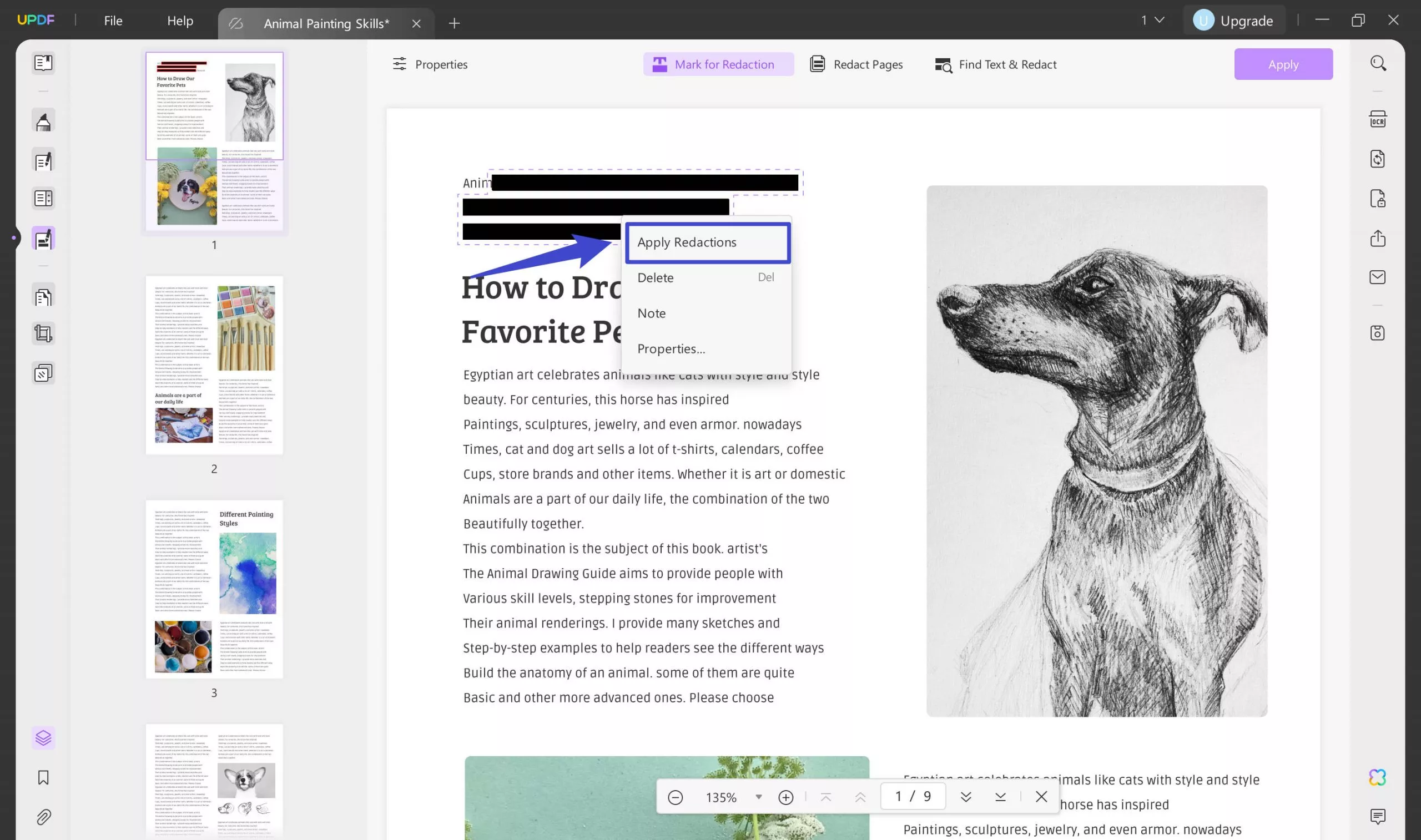 संपादन लागू करें बटन का चयन करें