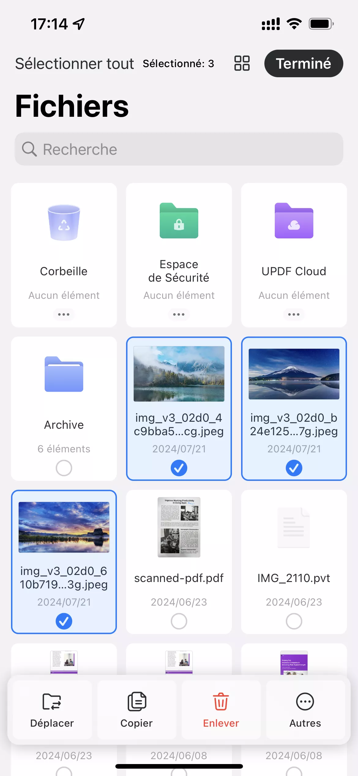 convertir par lots une image en pdf sélectionner des images