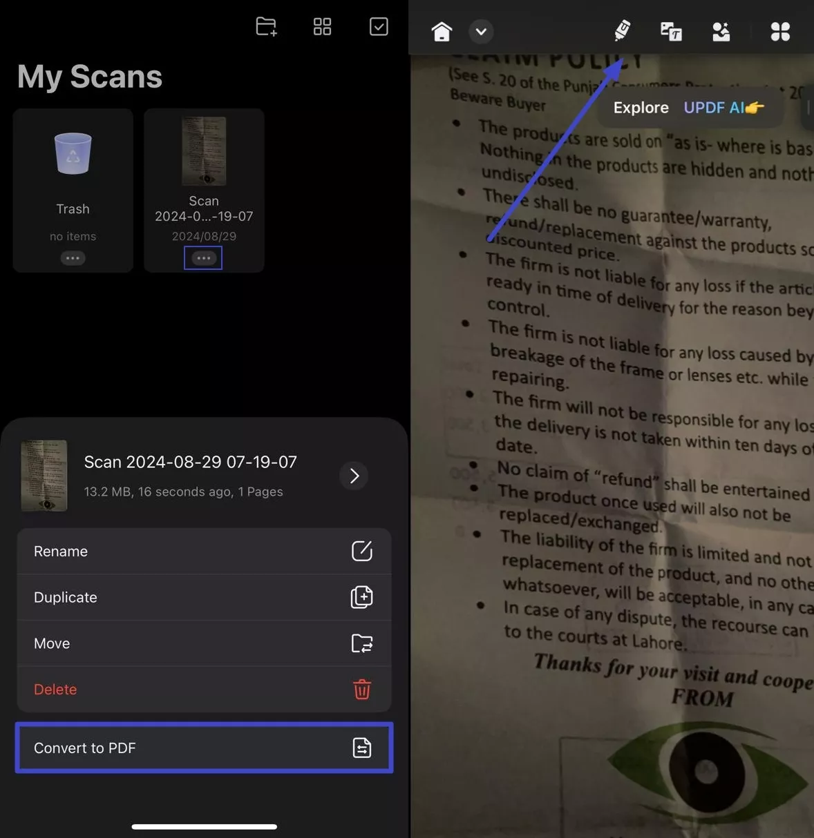Escaneador de Foto para PDF