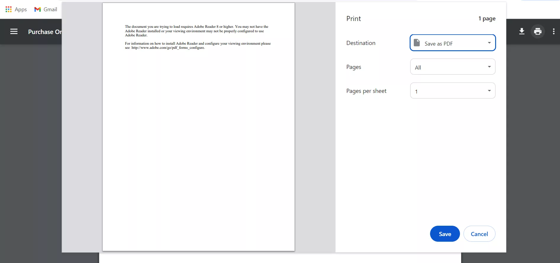click save as pdf in browser