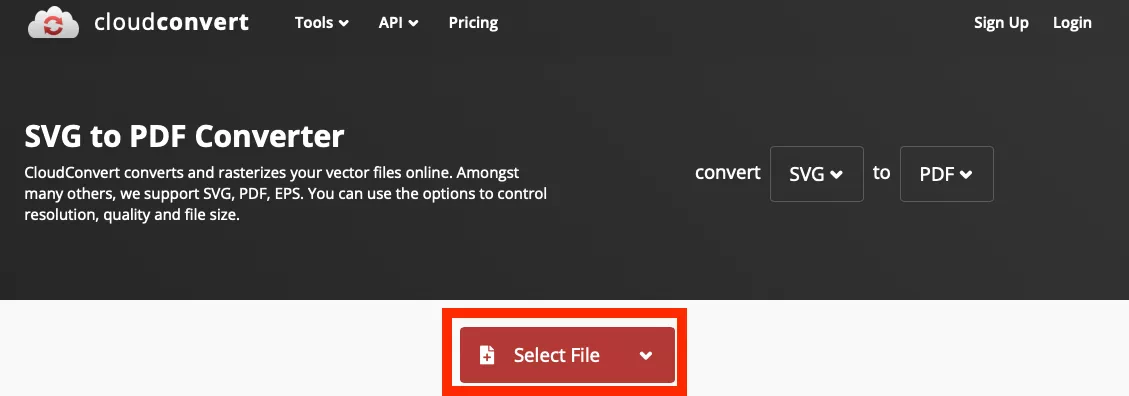 cloudconvert svg to pdf converter