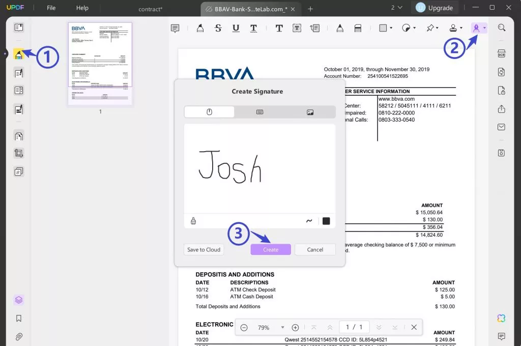 "Signature" Seçeneğini Seçin ve İmzanızı Oluşturun