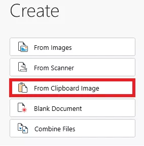 create from clipboard with pdfextra