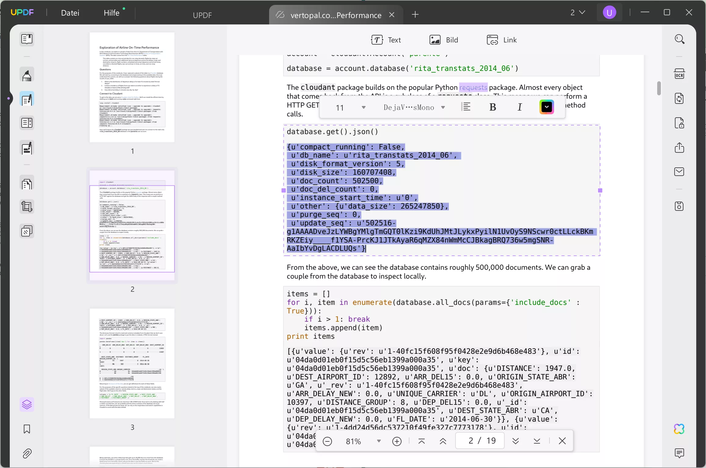 Jupyter-Notebook zum Bearbeiten und Teilen von PDFs mit UPDF