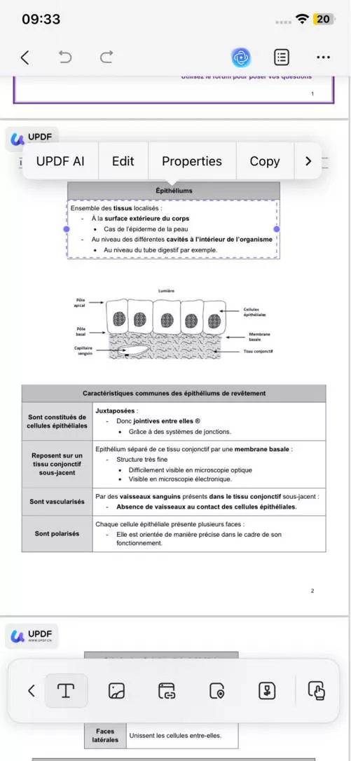 edit text on pdf in updf for ios