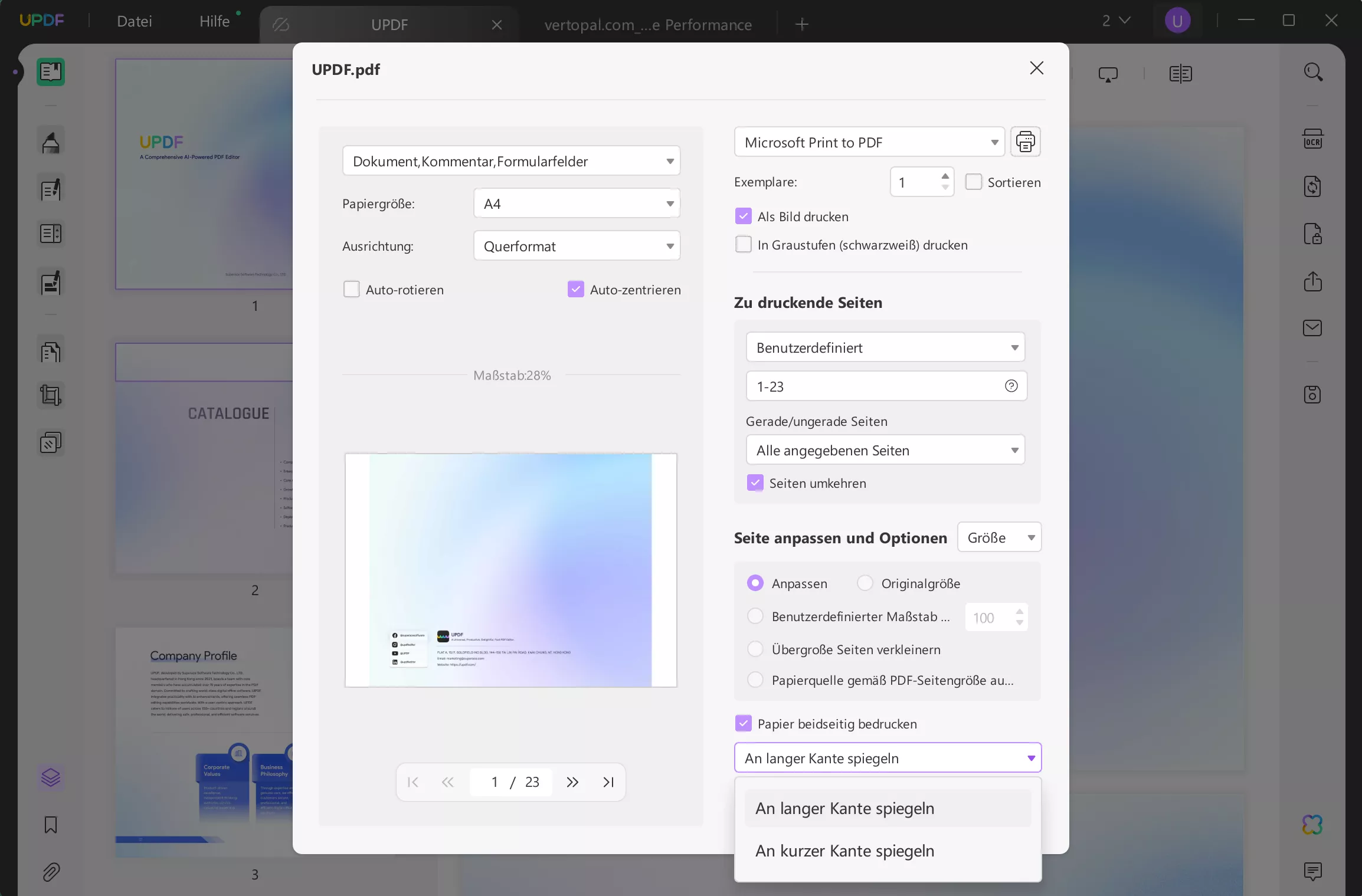 Umdrehen an kurzer Kante vs. langer Kante