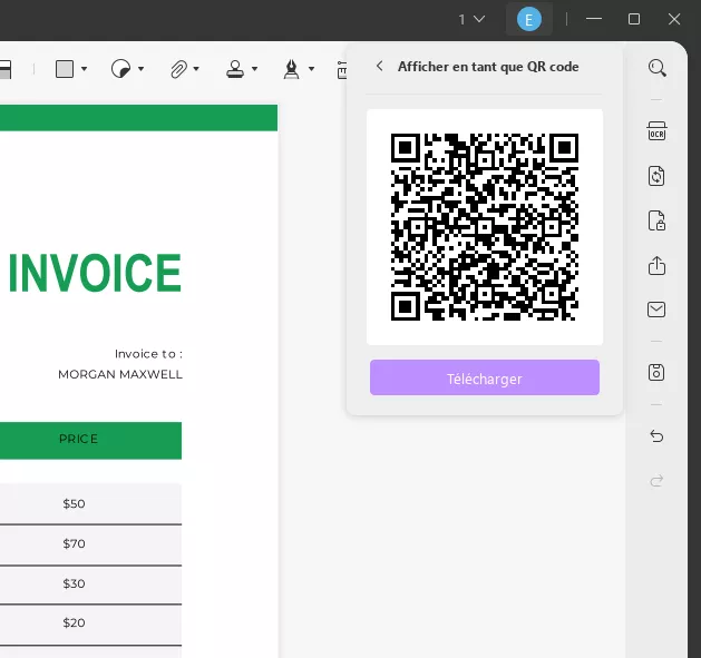 creer code qr du pdf