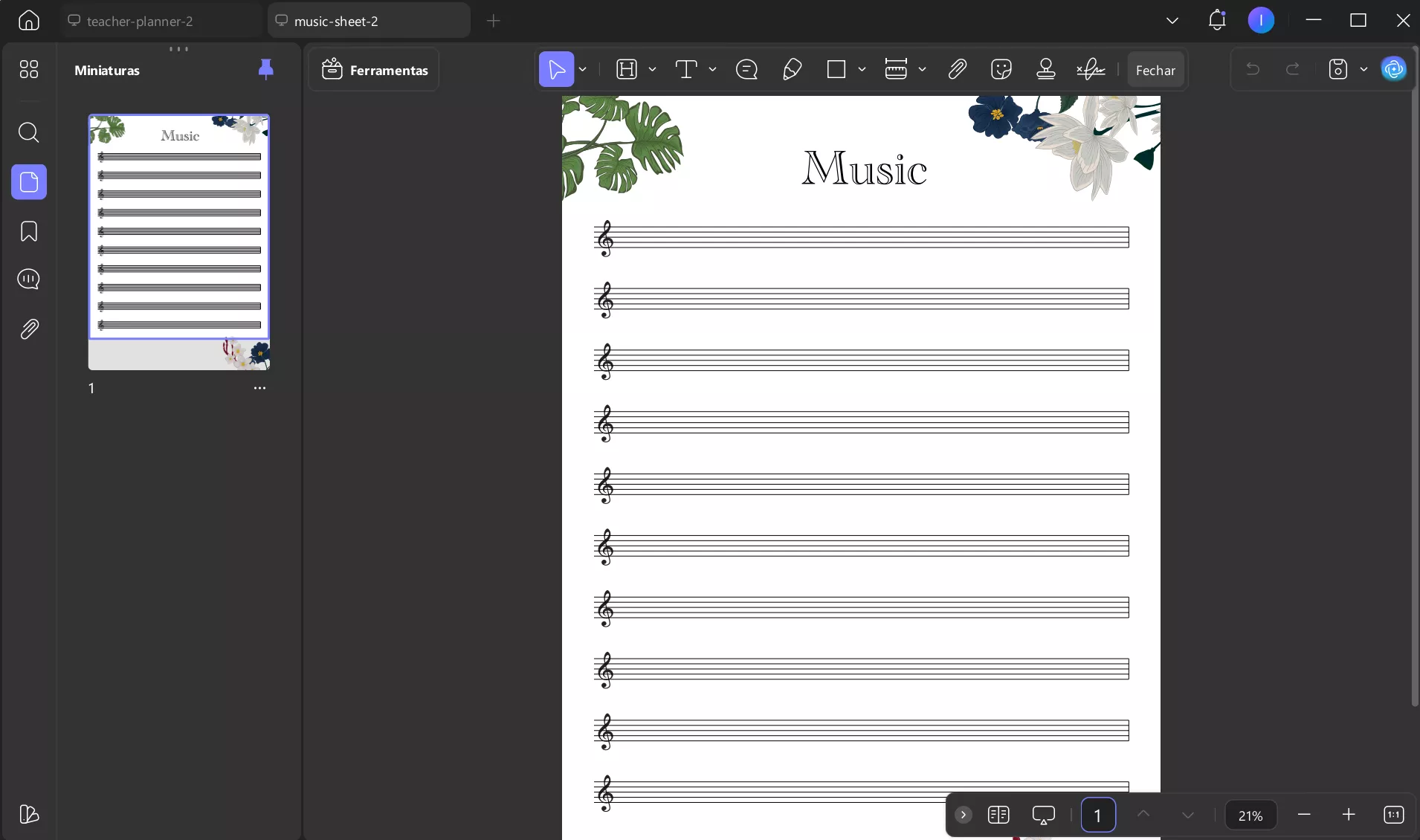 tocar partitura de pdf updf