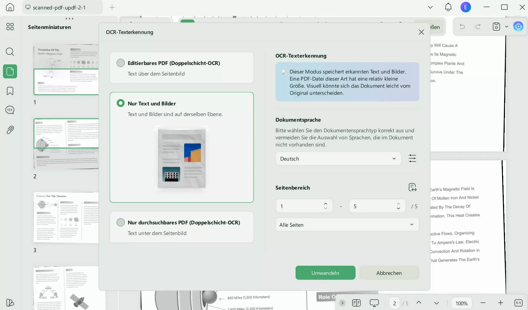 OCR-Layout begradigen (PDF)