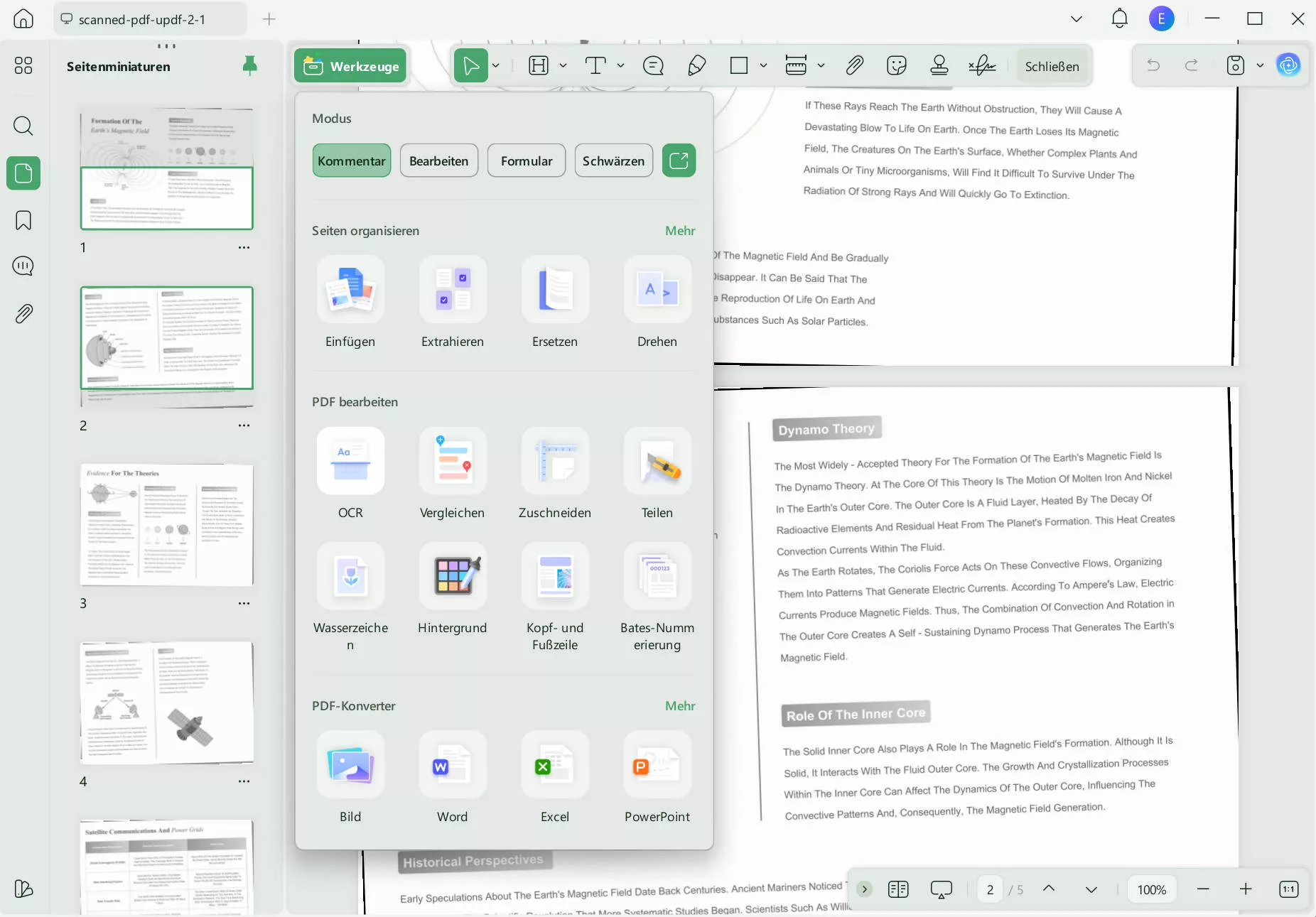 OCR-Symbol, PDF begradigen