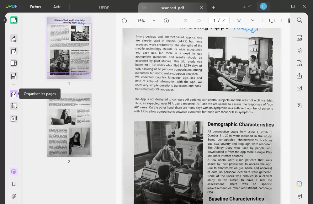 modifier pdf scanné en ligne