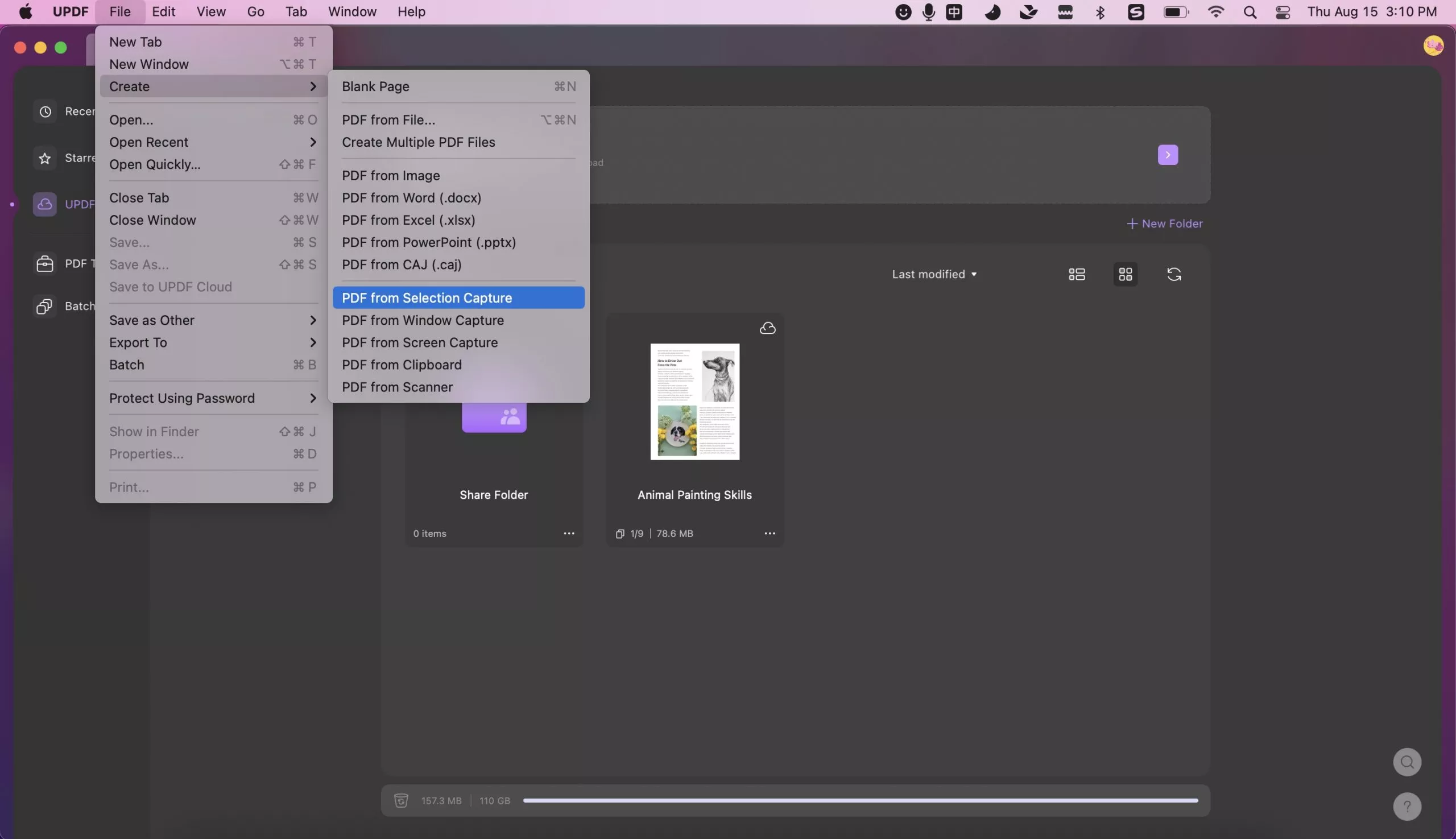 tópico do twitter para criar pdf em mac