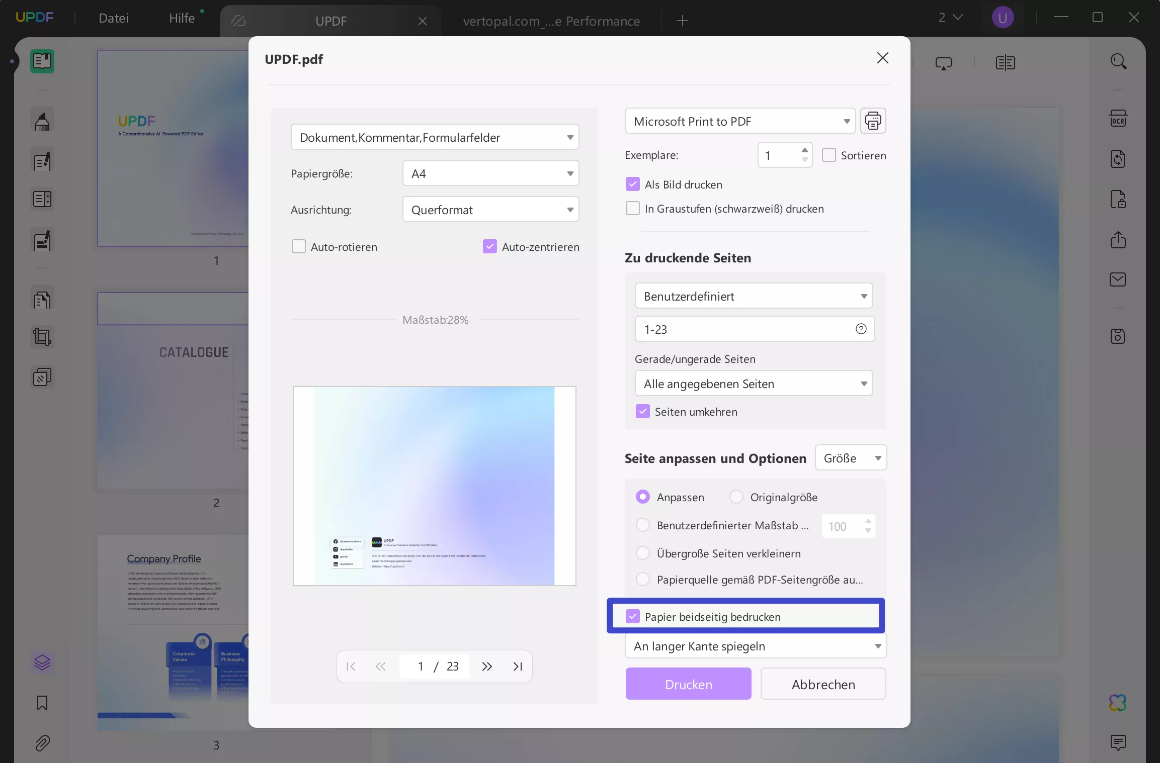 Umdrehen an kurzer Kante vs. langer Kante