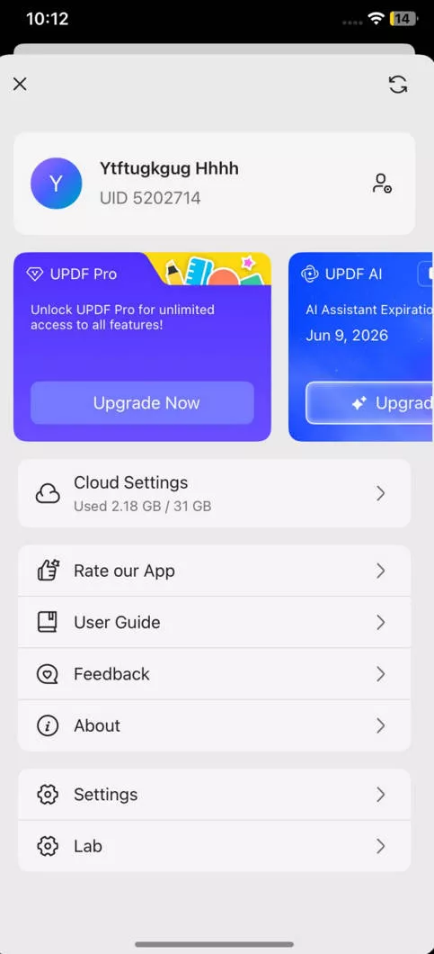 find security in updf for ios 1