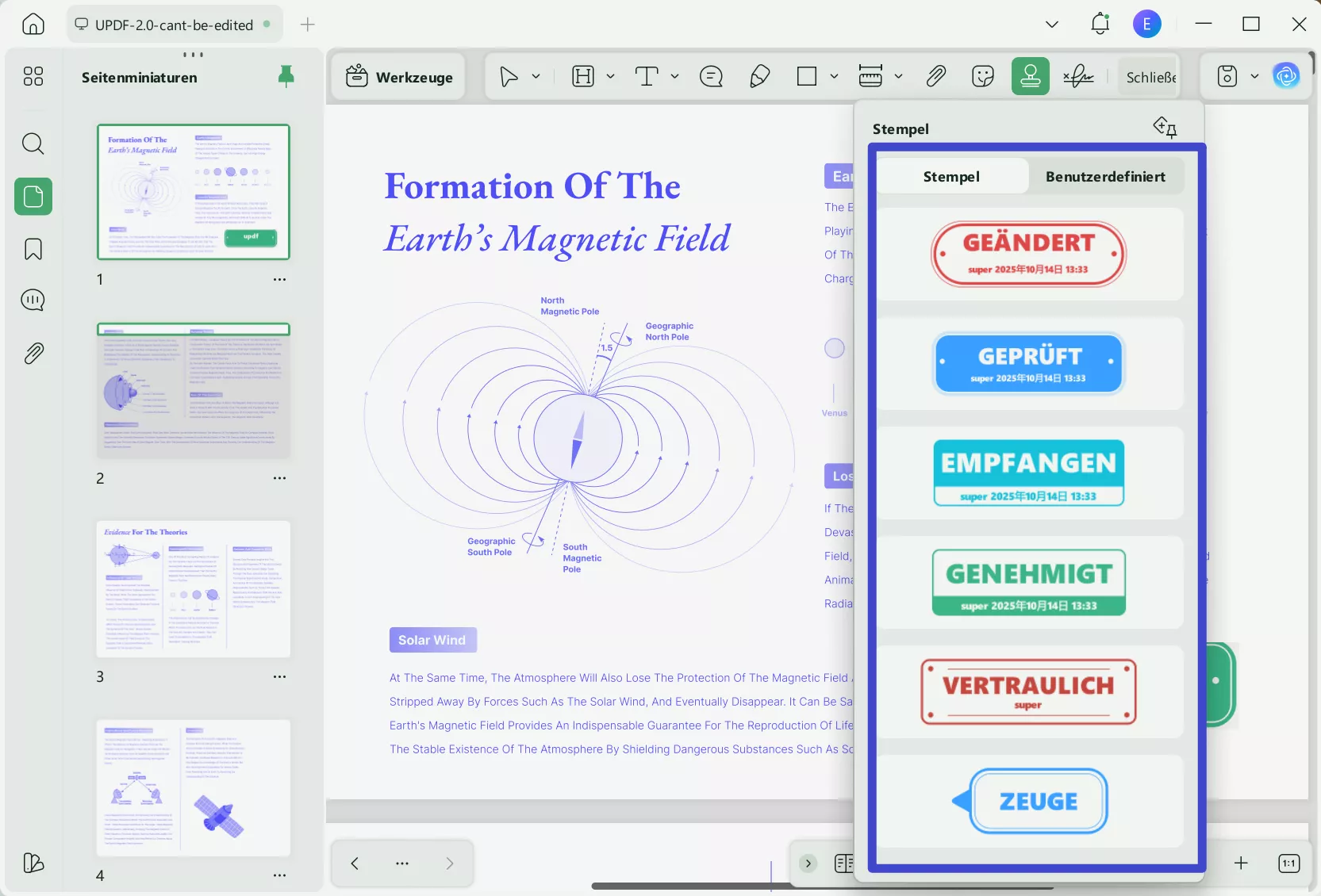 Stempel aus PDF extrahieren UPDF