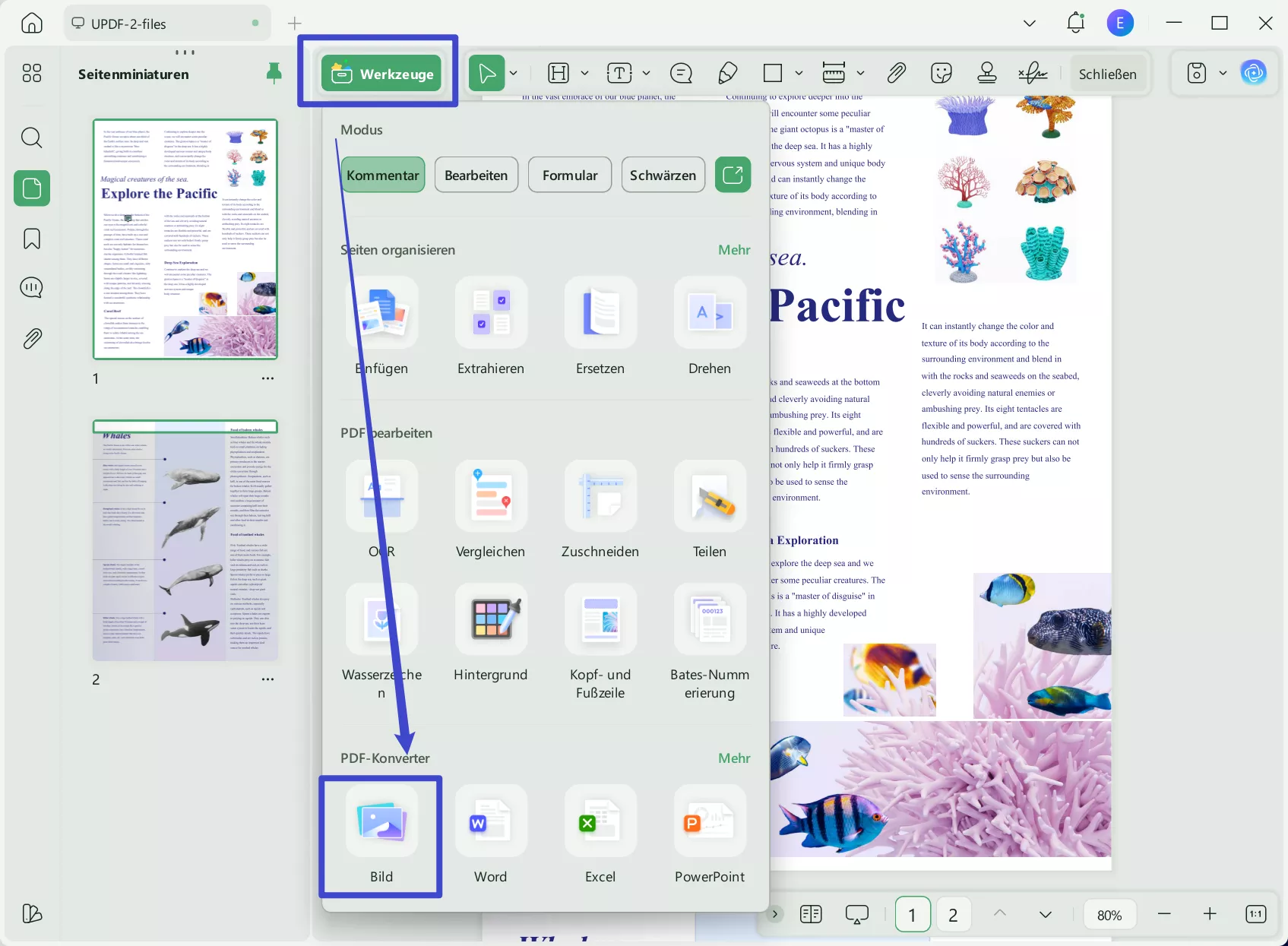 ChatGPT-Konversation als PDF in Bild exportieren