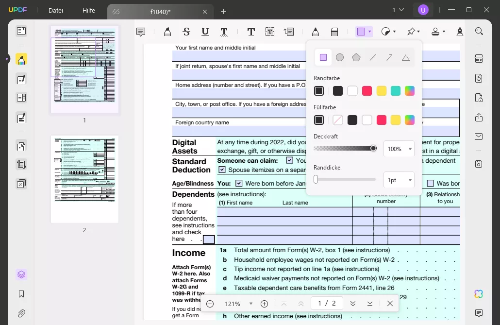 So deaktivieren Sie ein Kontrollkästchen im PDF-Formtool