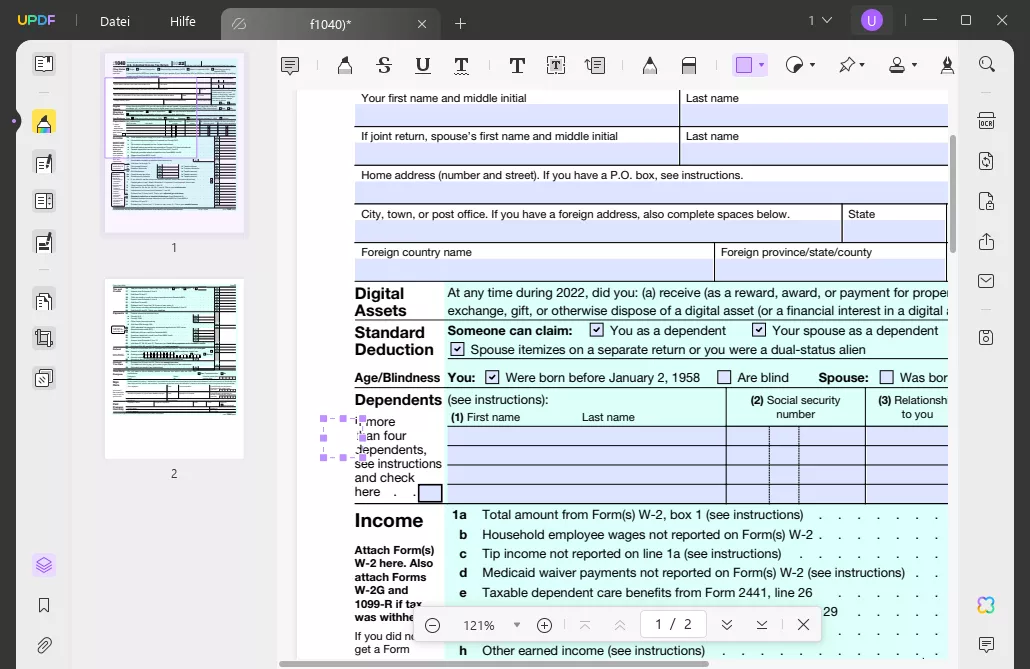 So deaktivieren Sie ein Kontrollkästchen in einem PDF zum Erstellen eines Rechtecks