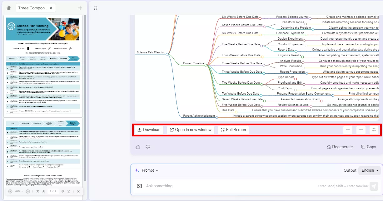 view and download mindmap in updf ai online