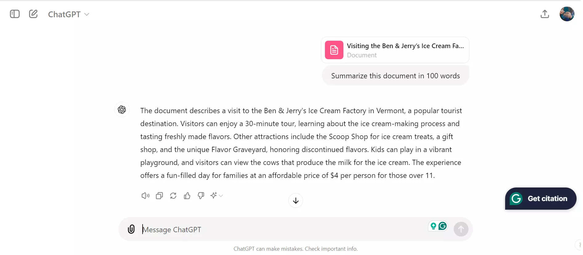 attach word file to summarize in chatgpt