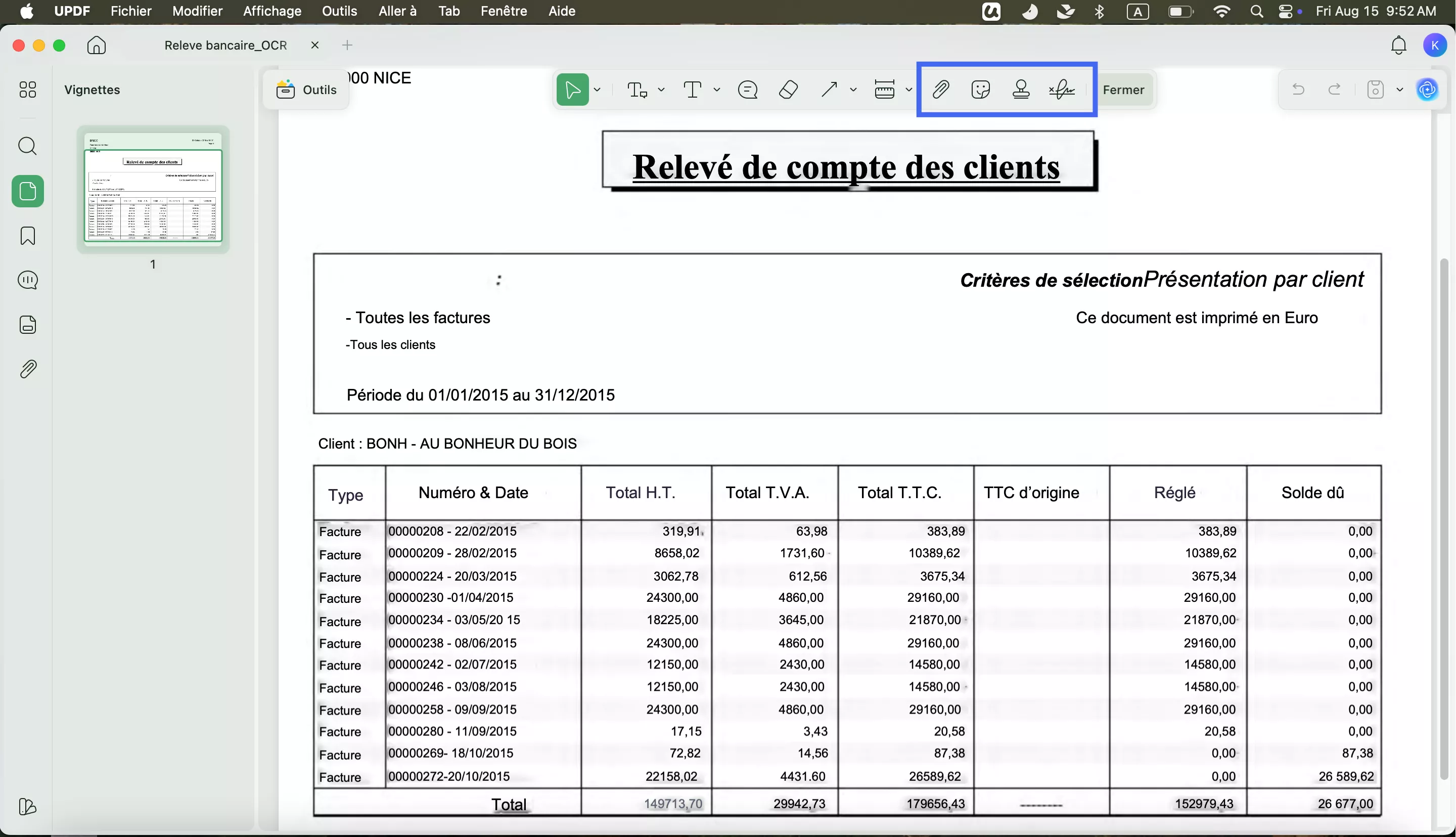 annoter un CV sur Mac