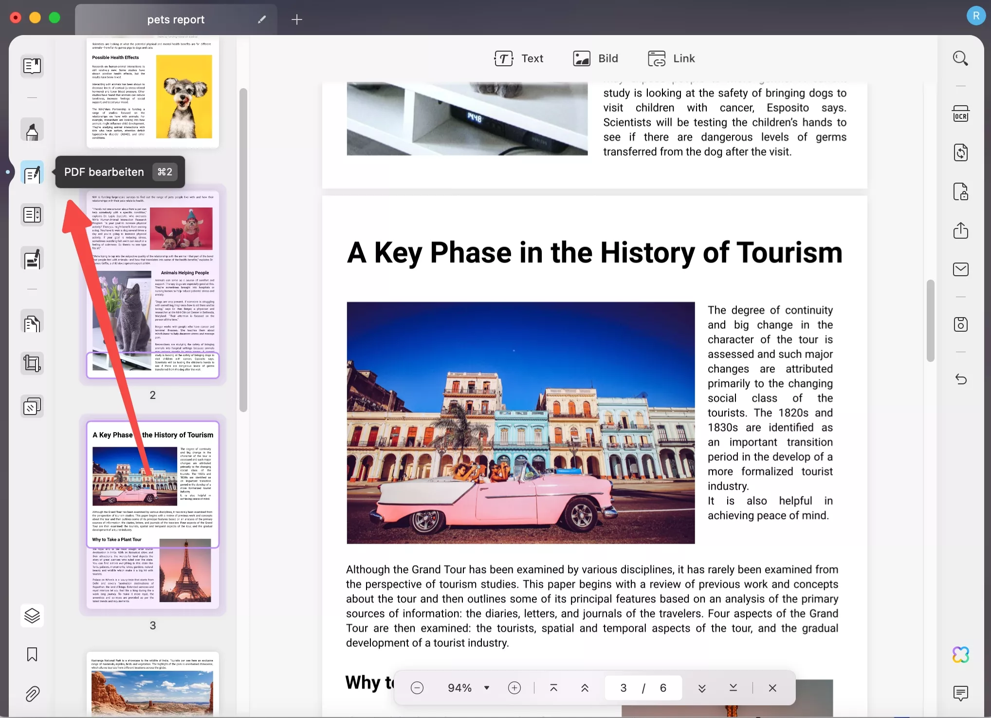 OCR durchführen und ein gescanntes PDF auf dem Mac bearbeiten