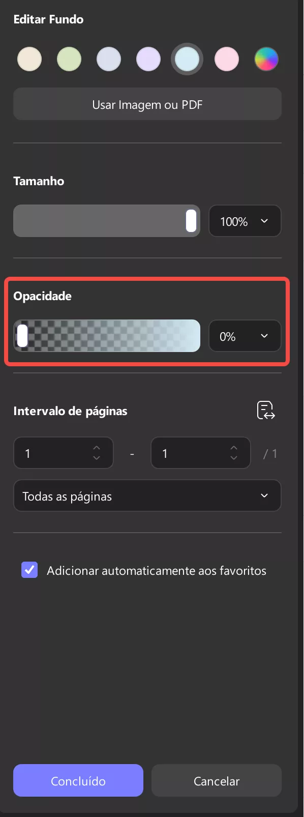 editar fundo com updf