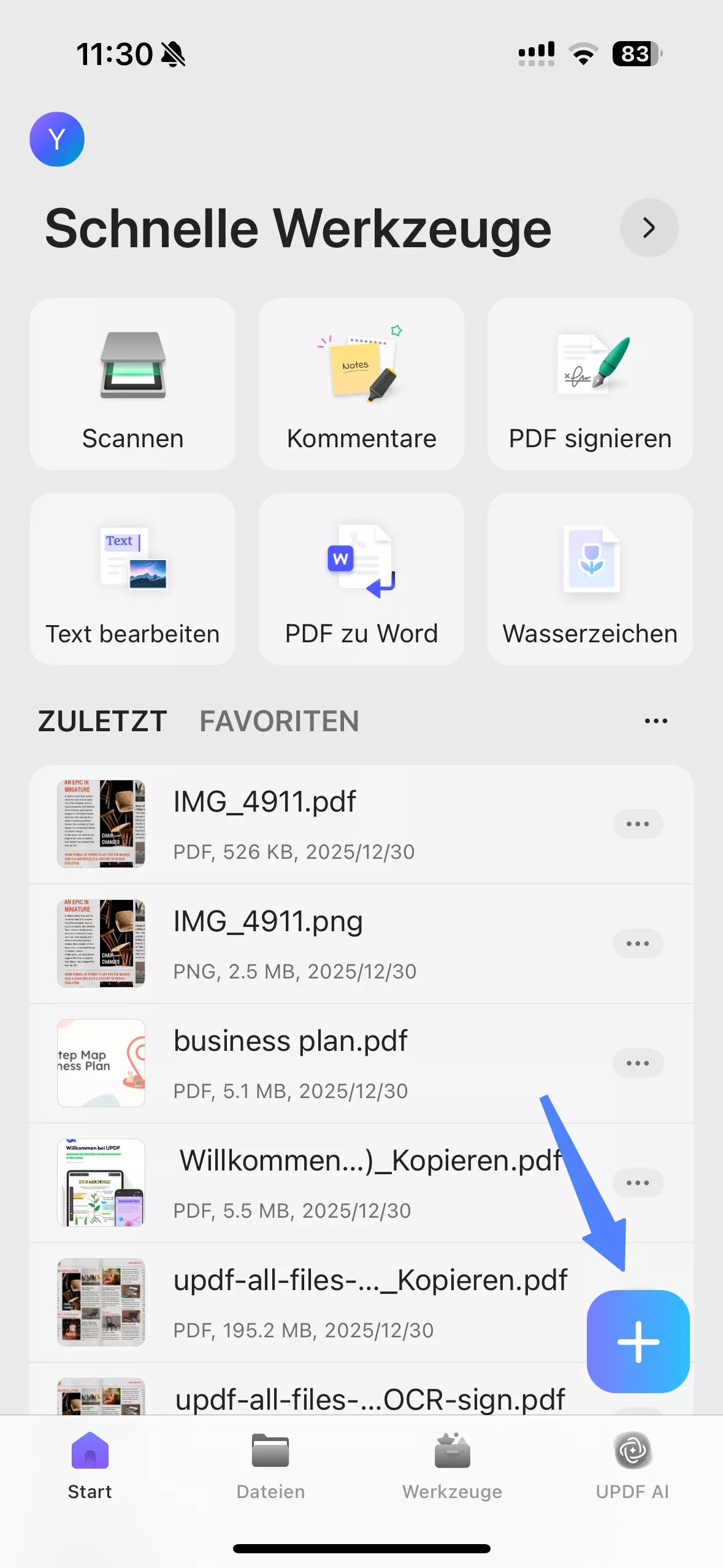 Erklärung generieren und kopieren