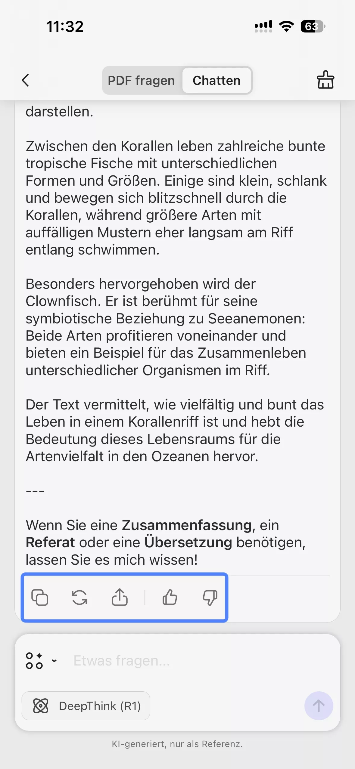 UPDF AI zur Erklärung auffordern