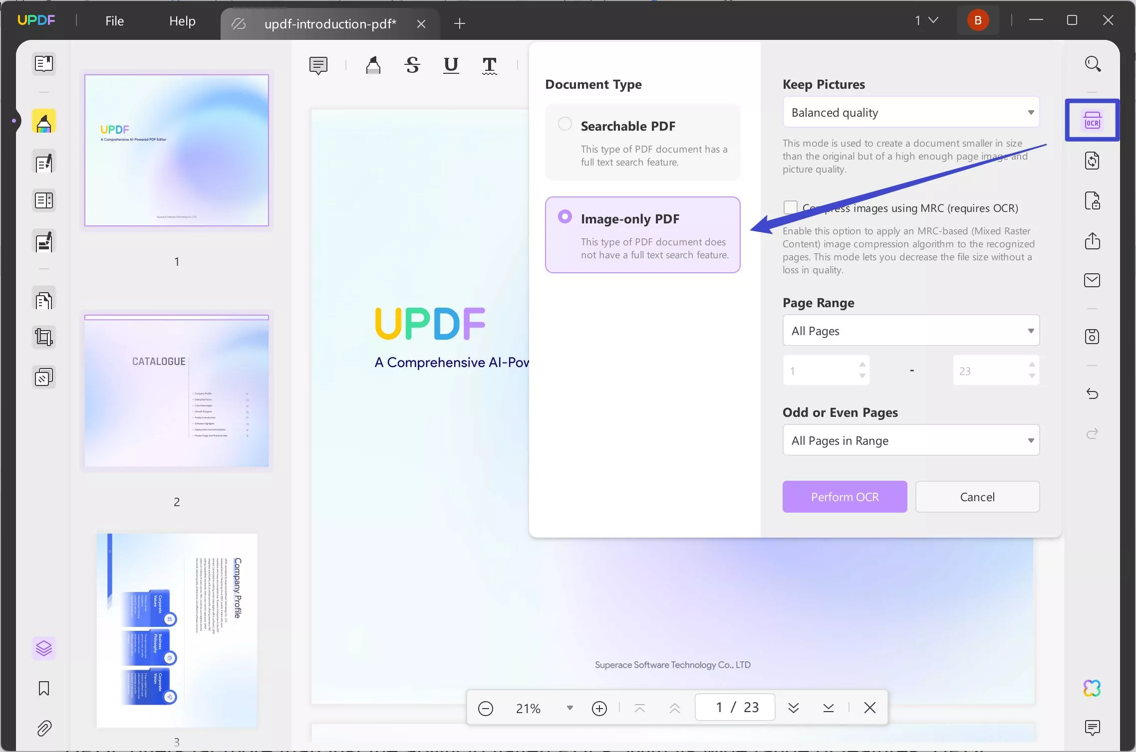 flatten PDF by OCR