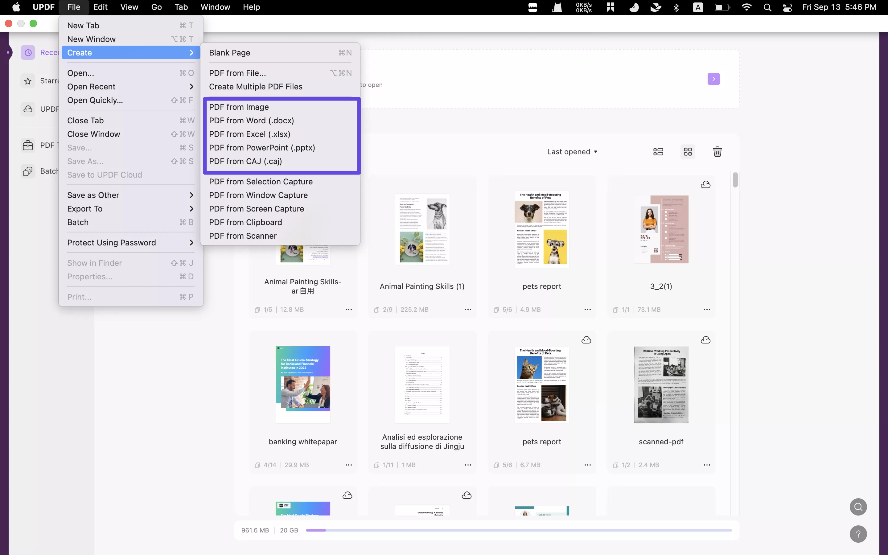 إنشاء ملف PDF من تنسيقات Office