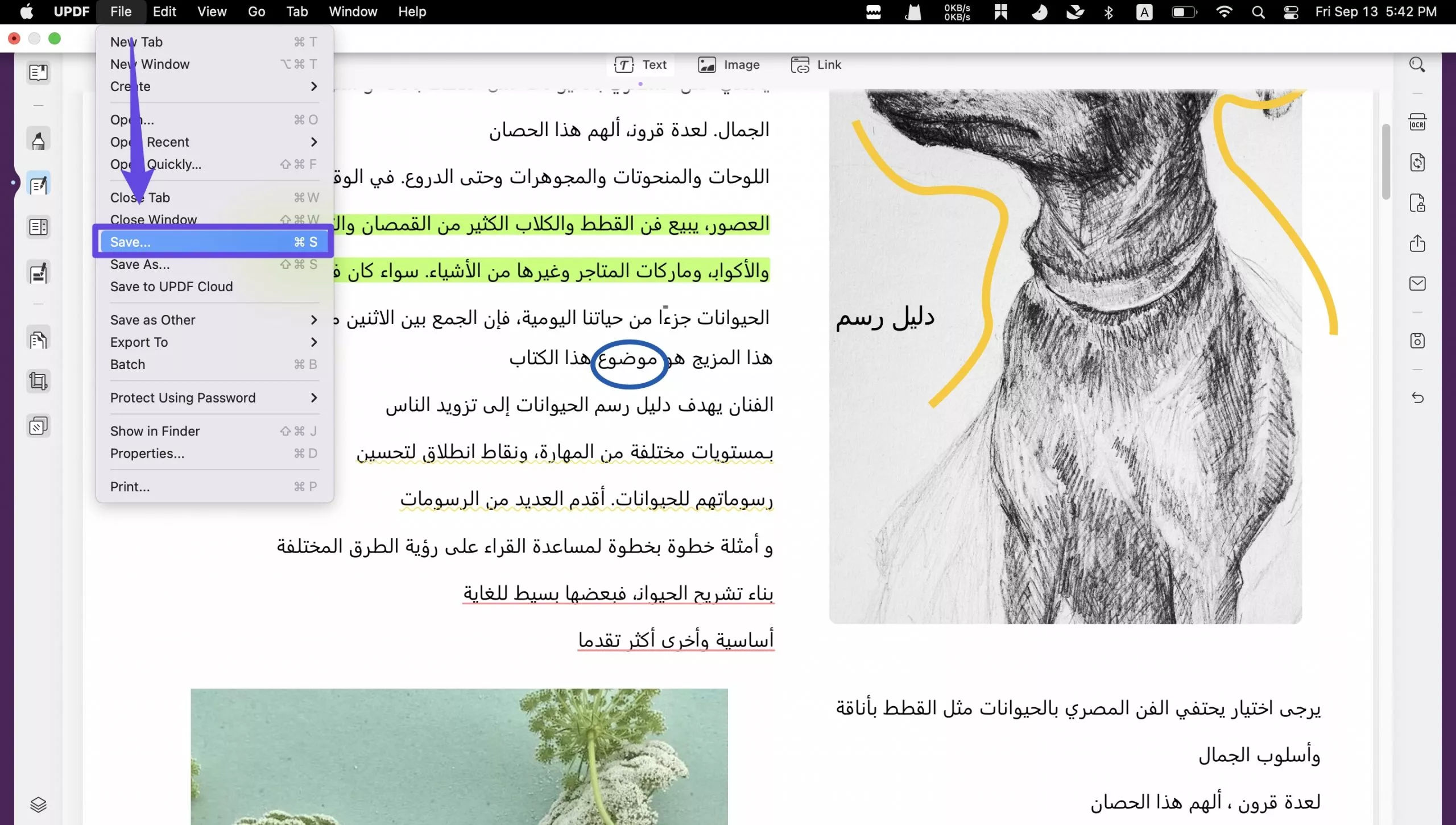 حفظ pdf