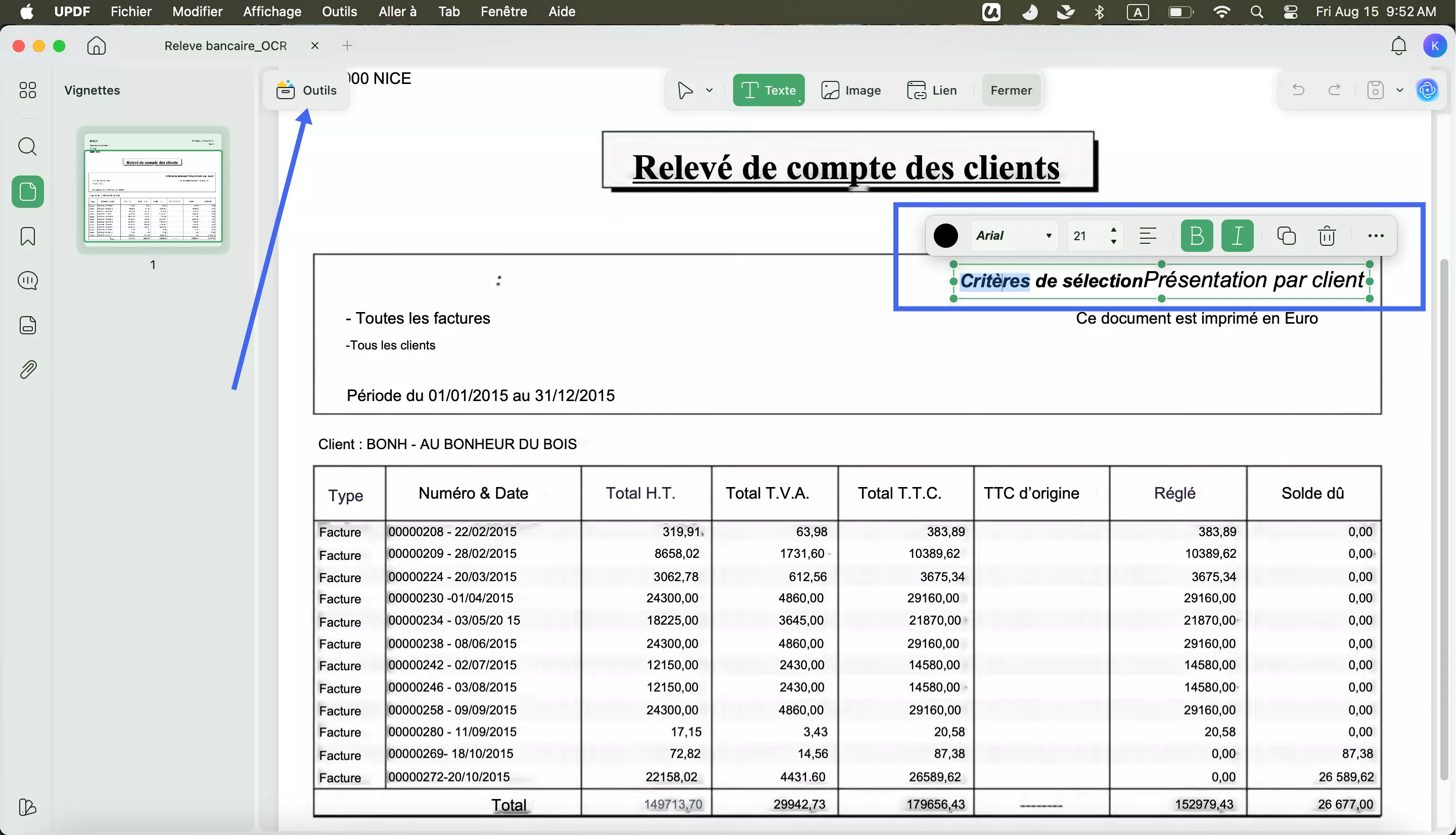 modifier un CV PDF sur Mac