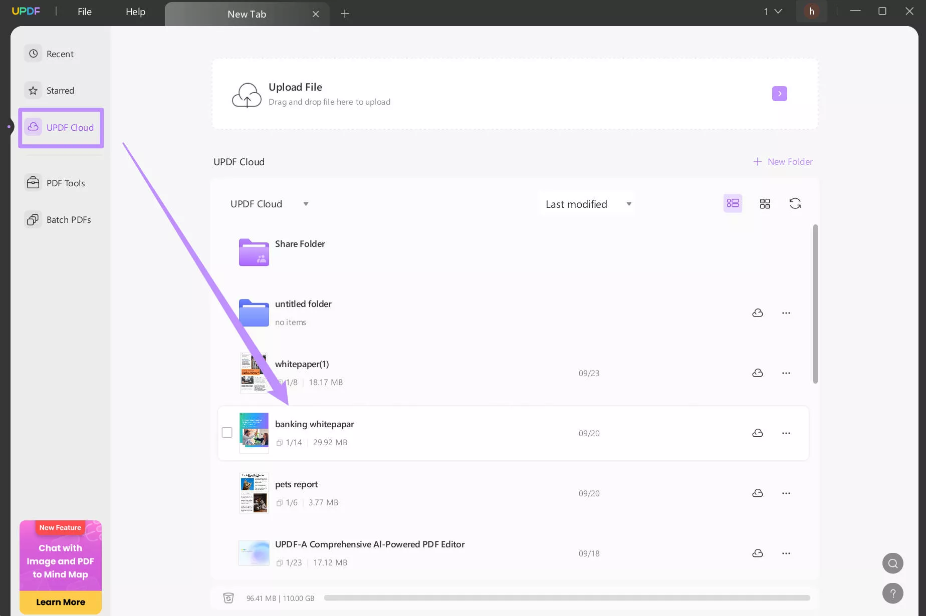 Buka PDF di UPDF Cloud