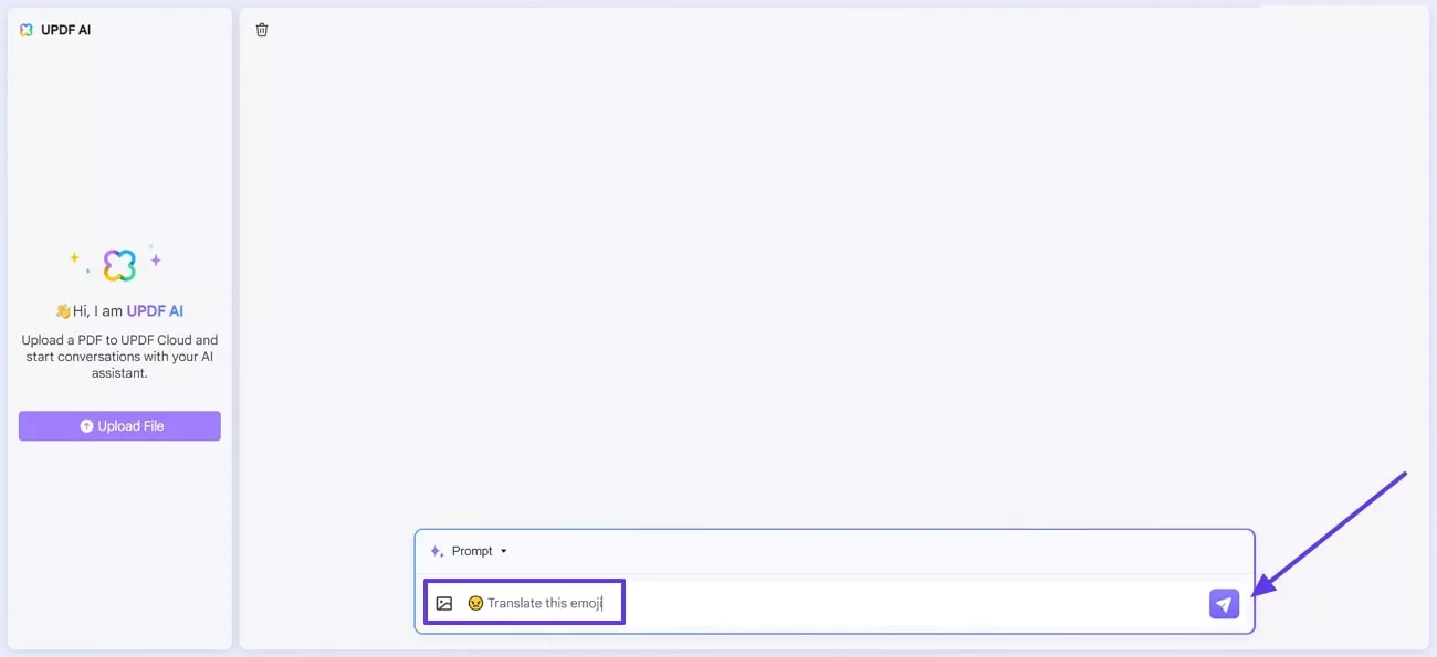 provide prompt and select language