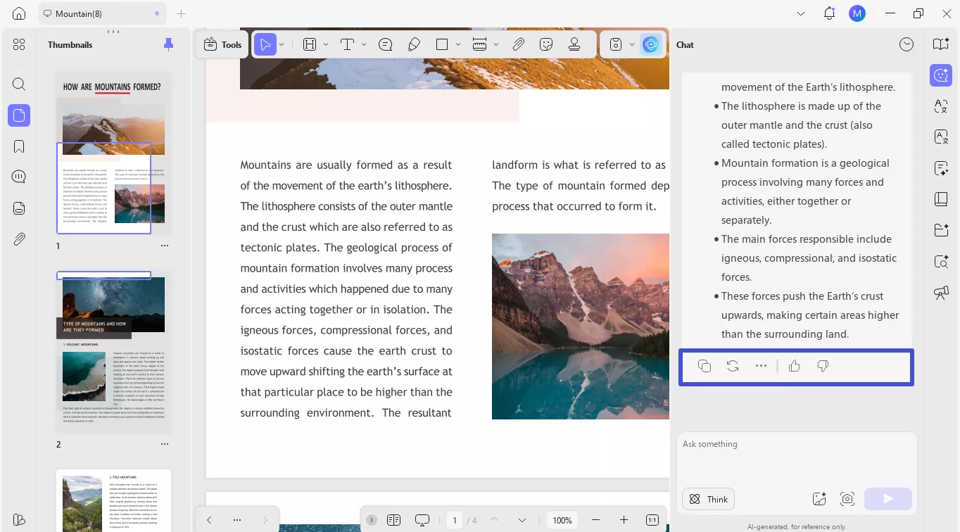 copy or regenerate explanation