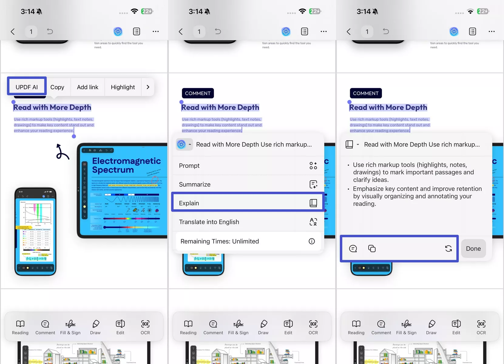 generate explanation of selected text