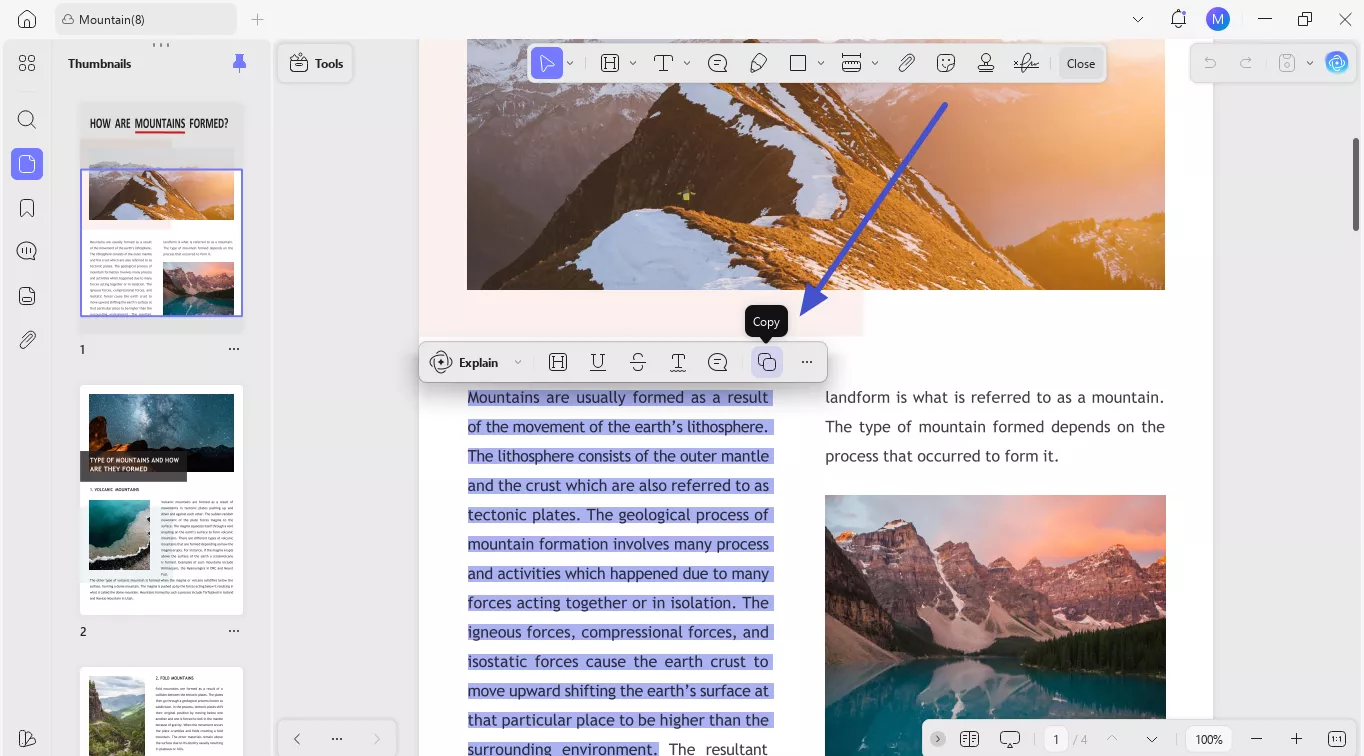 copy the content for explanation