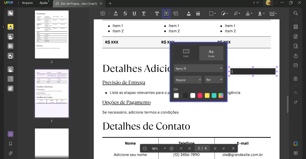 Como Adicionar Caixa de Texto no Adobe Acrobat