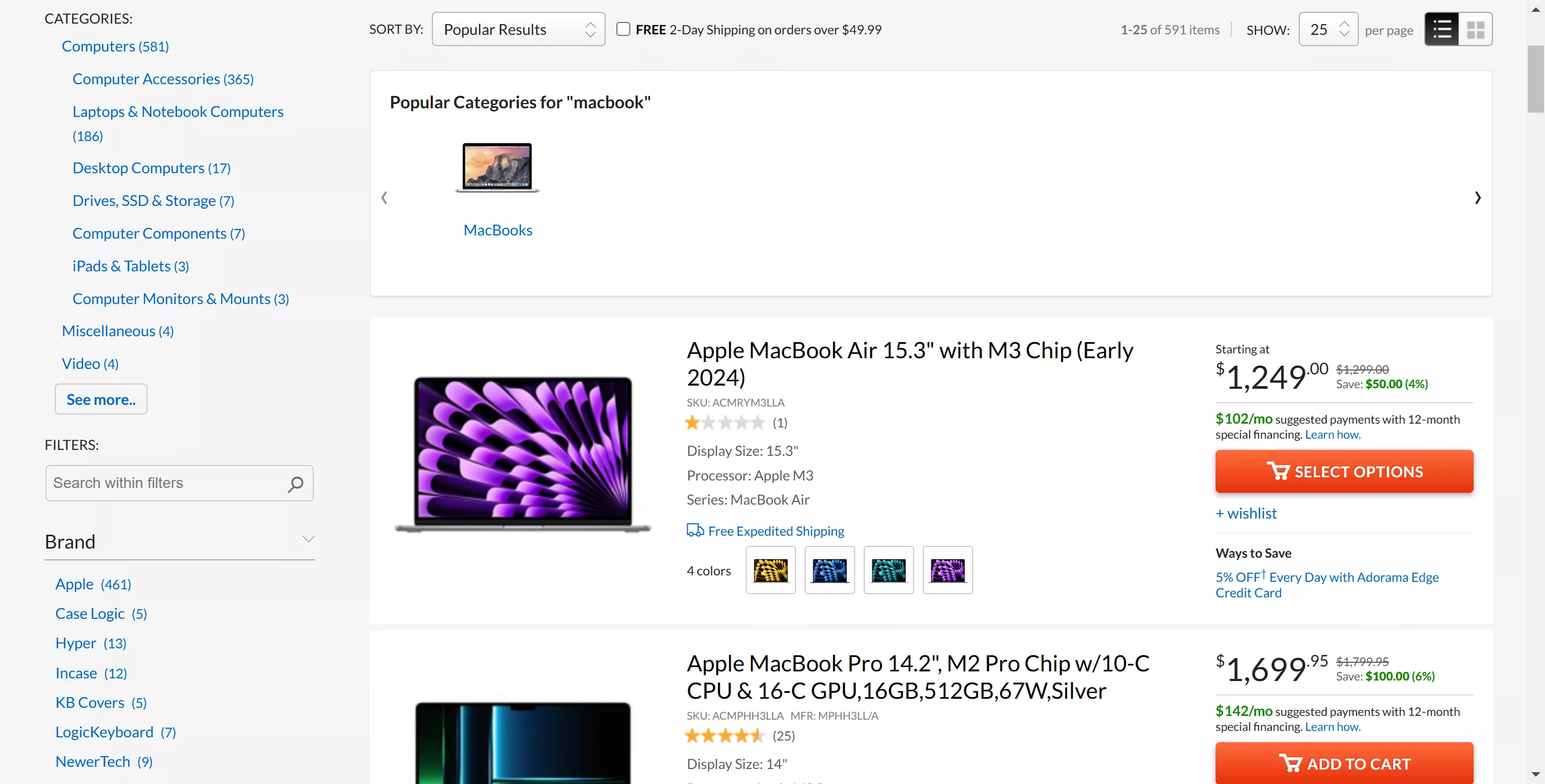 Black Friday Macbook deals - Adorama