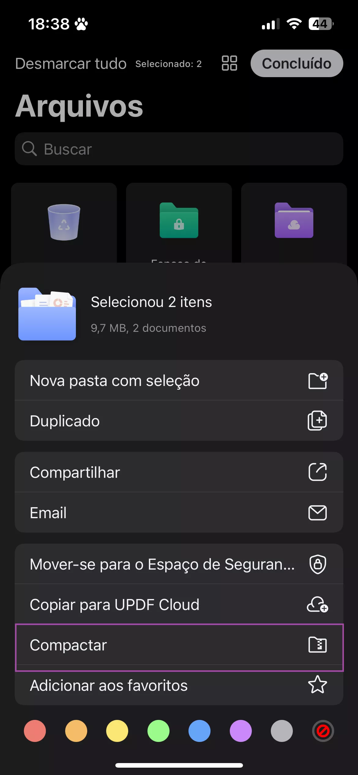 como compactar fotos no iphone