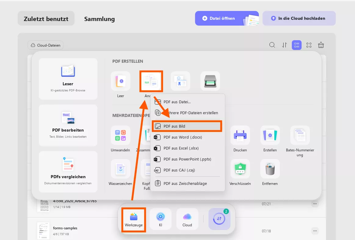 Canva als PDF-Screenshot speichern updf